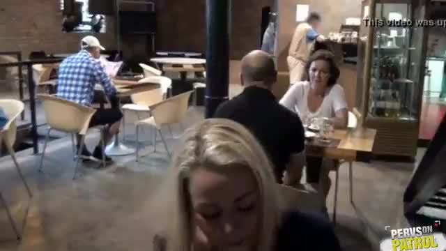 Real sex in coffee shop